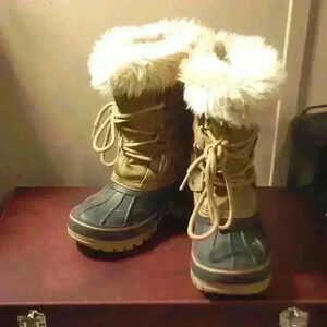 DREAM PAIRS Kids Ankle Winter Faux Fur-Lined Soft Boots FORESTER TAN Size 9